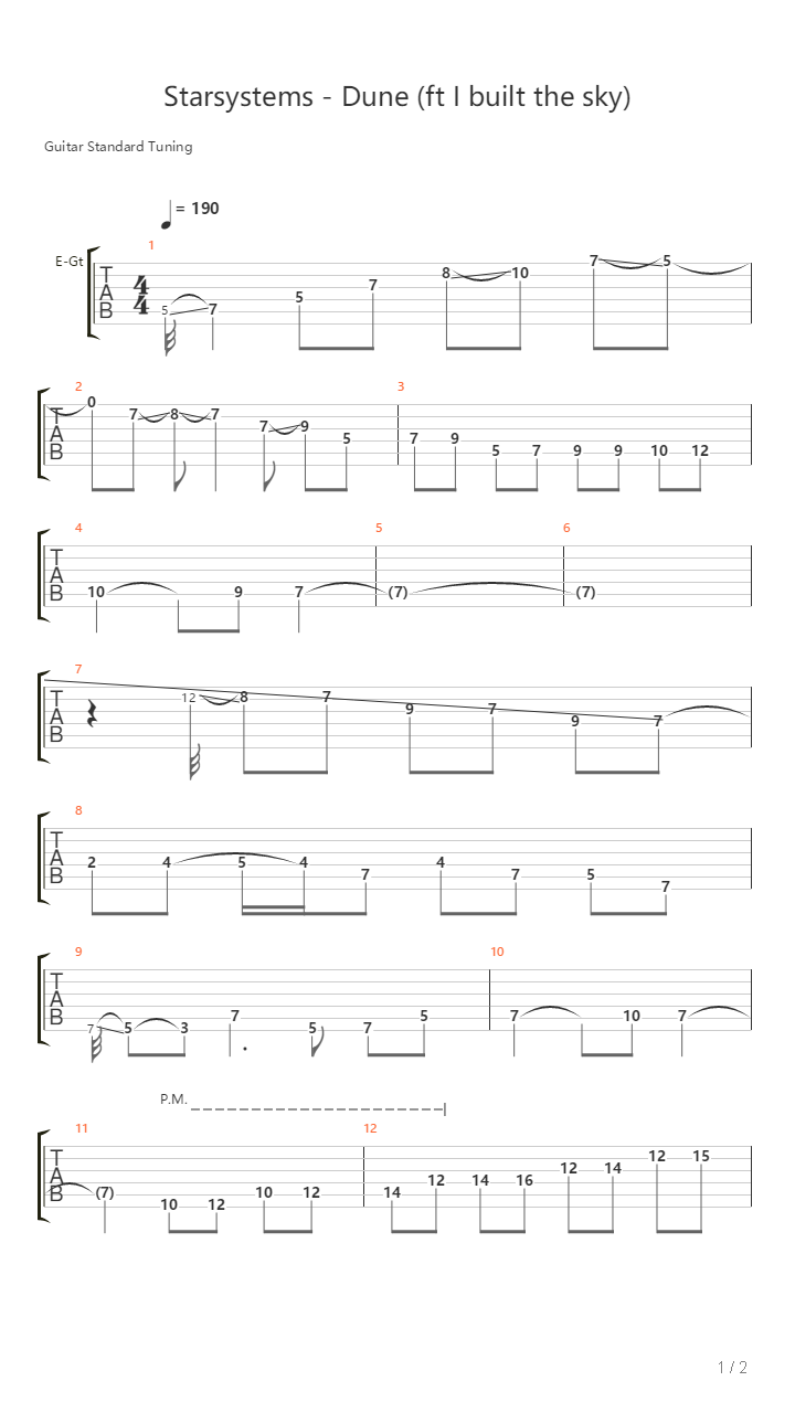 Dune吉他谱