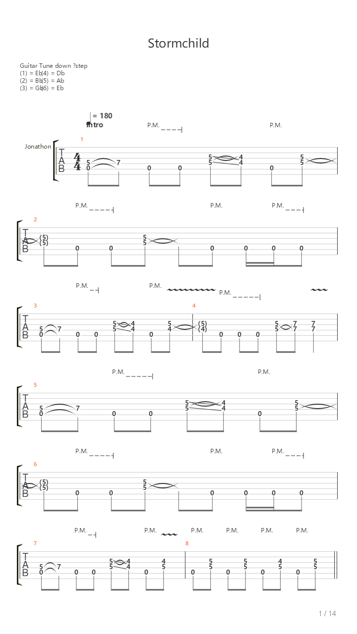 Stormchild吉他谱