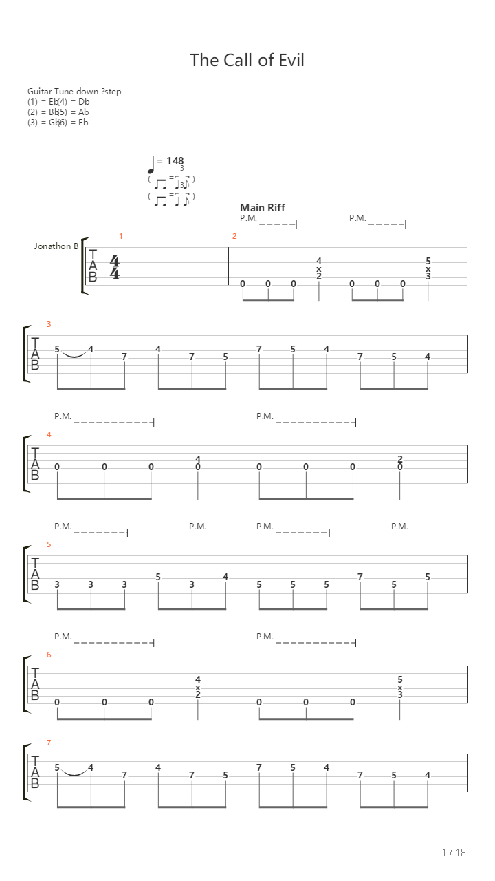 The Call Of Evil吉他谱