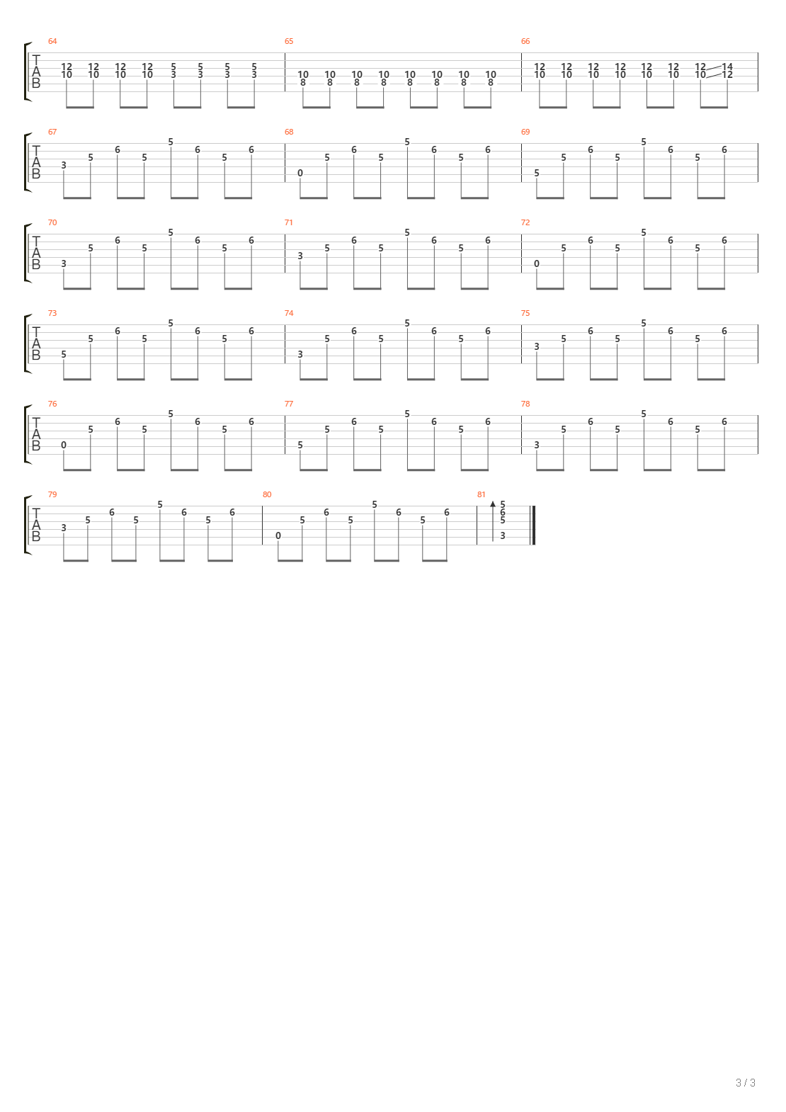 A Footprint of Feelings吉他谱