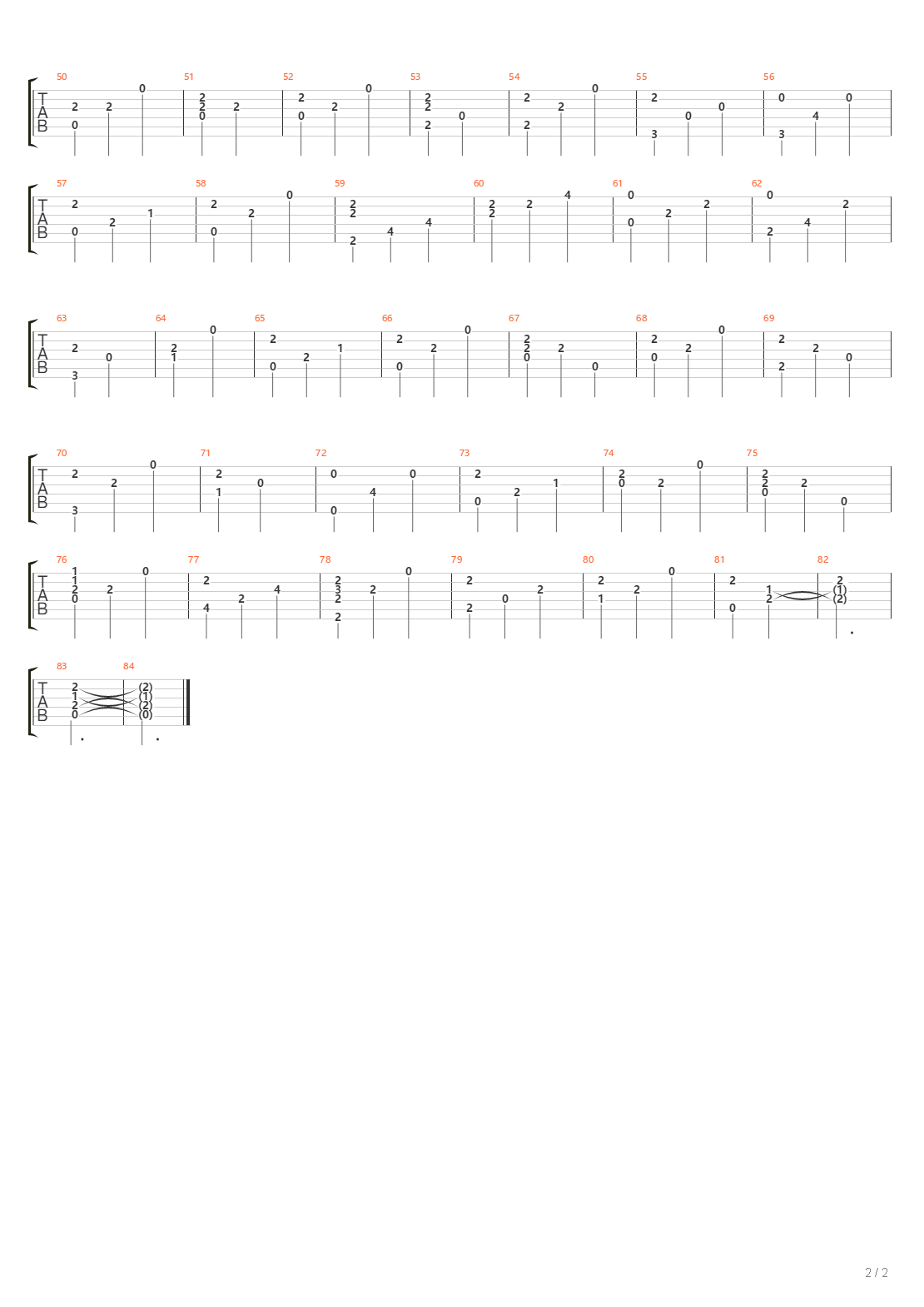 Spartcus Love Theme（斯巴达克斯）吉他谱