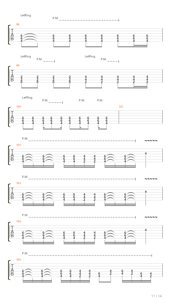 Kreuzigung（完美版总谱）吉他谱