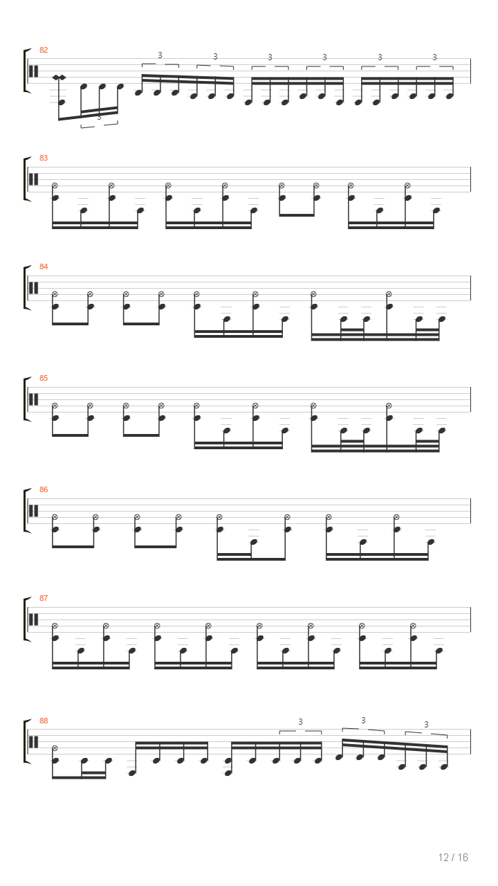 Born to Burn（鼓谱）吉他谱