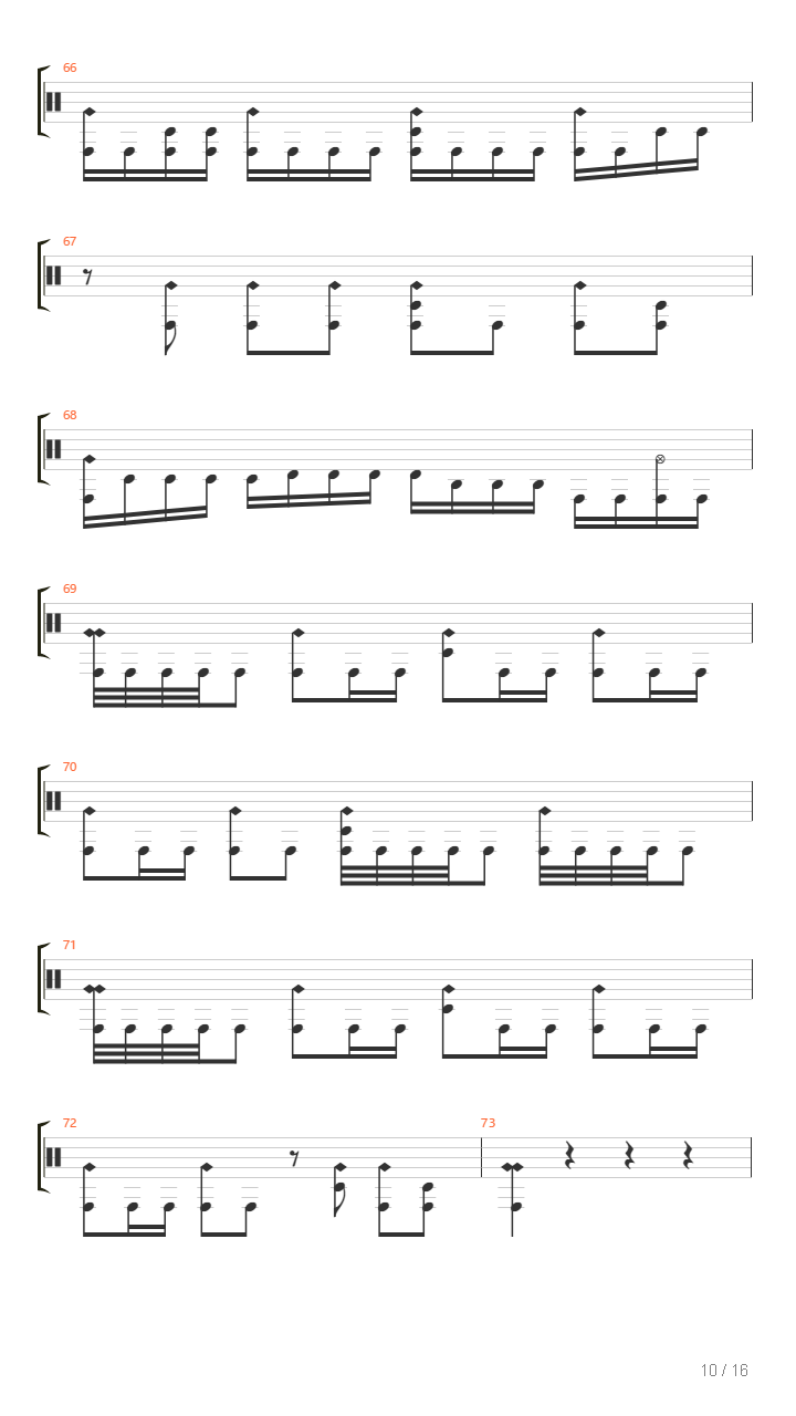 Born to Burn（鼓谱）吉他谱