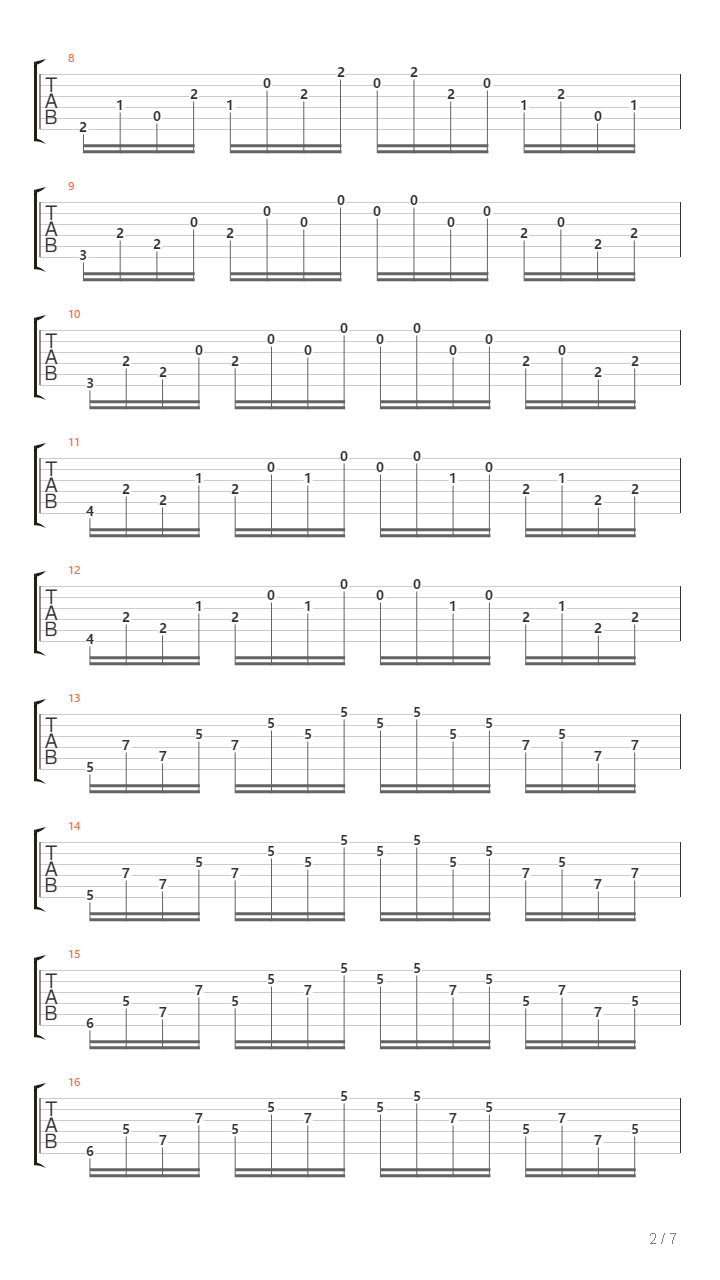 维拉罗伯斯练习曲1号 教学版吉他谱