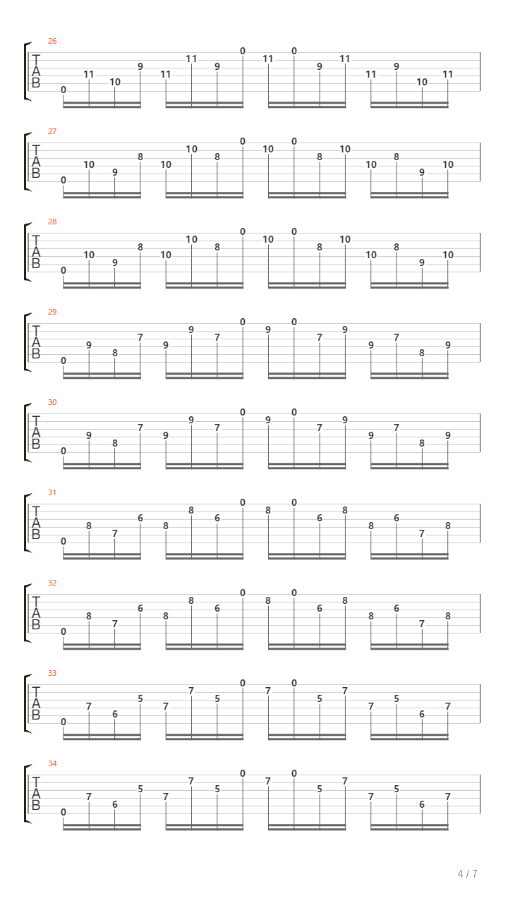 维拉罗伯斯练习曲1号 教学版吉他谱