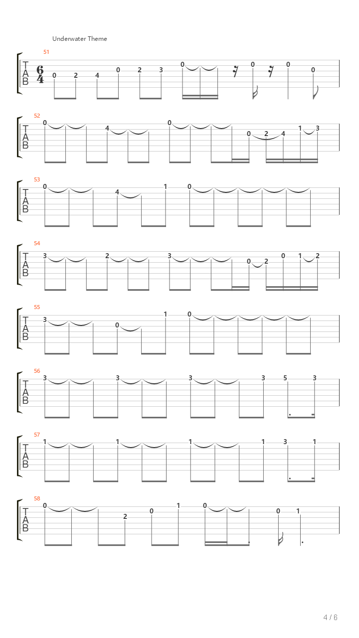 Super Mario Bros. All BGMs吉他谱