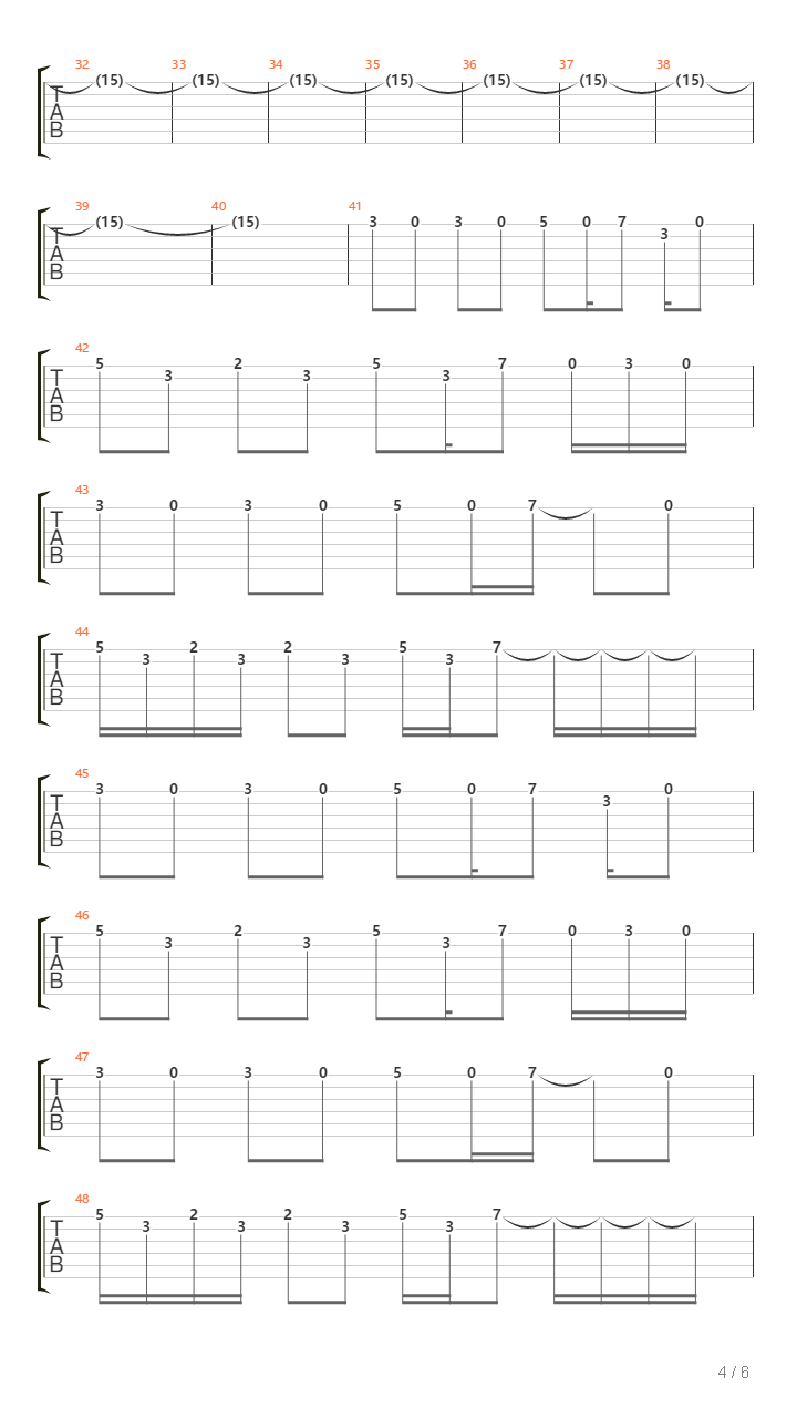 死机之歌（Red Zone）吉他谱