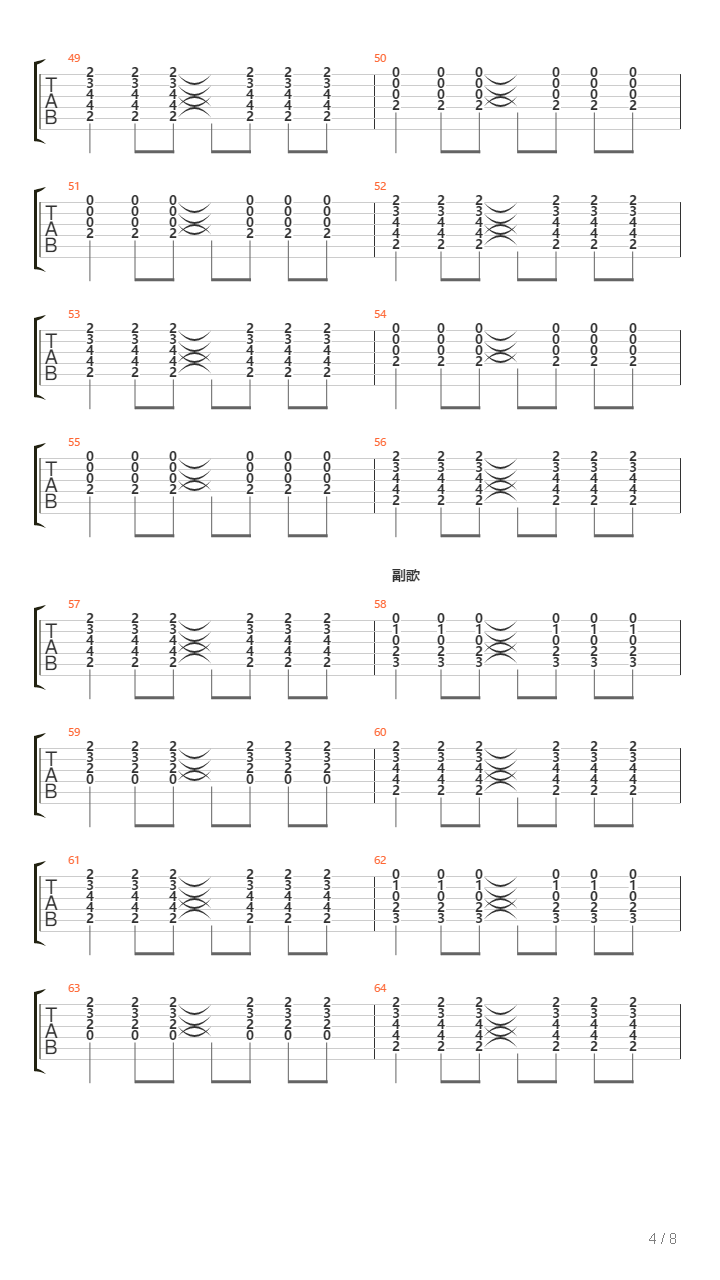 再次来临（不插电）吉他谱