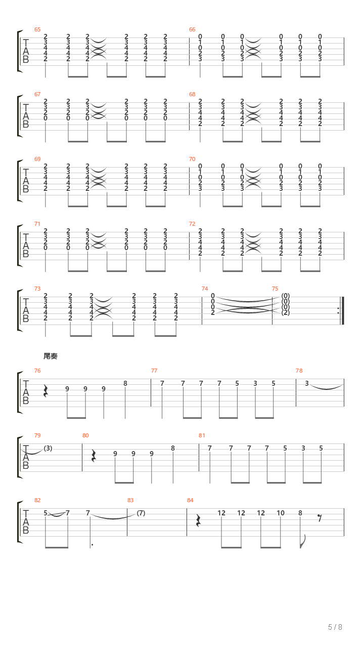 再次来临（不插电）吉他谱