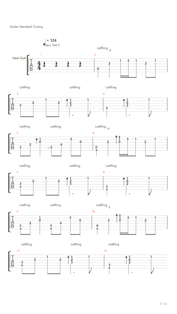 Poplar st吉他谱