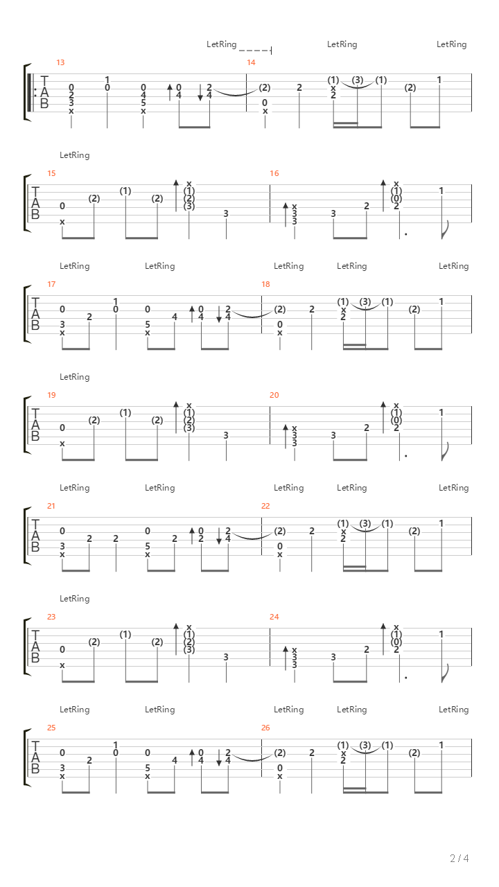 Poplar st吉他谱