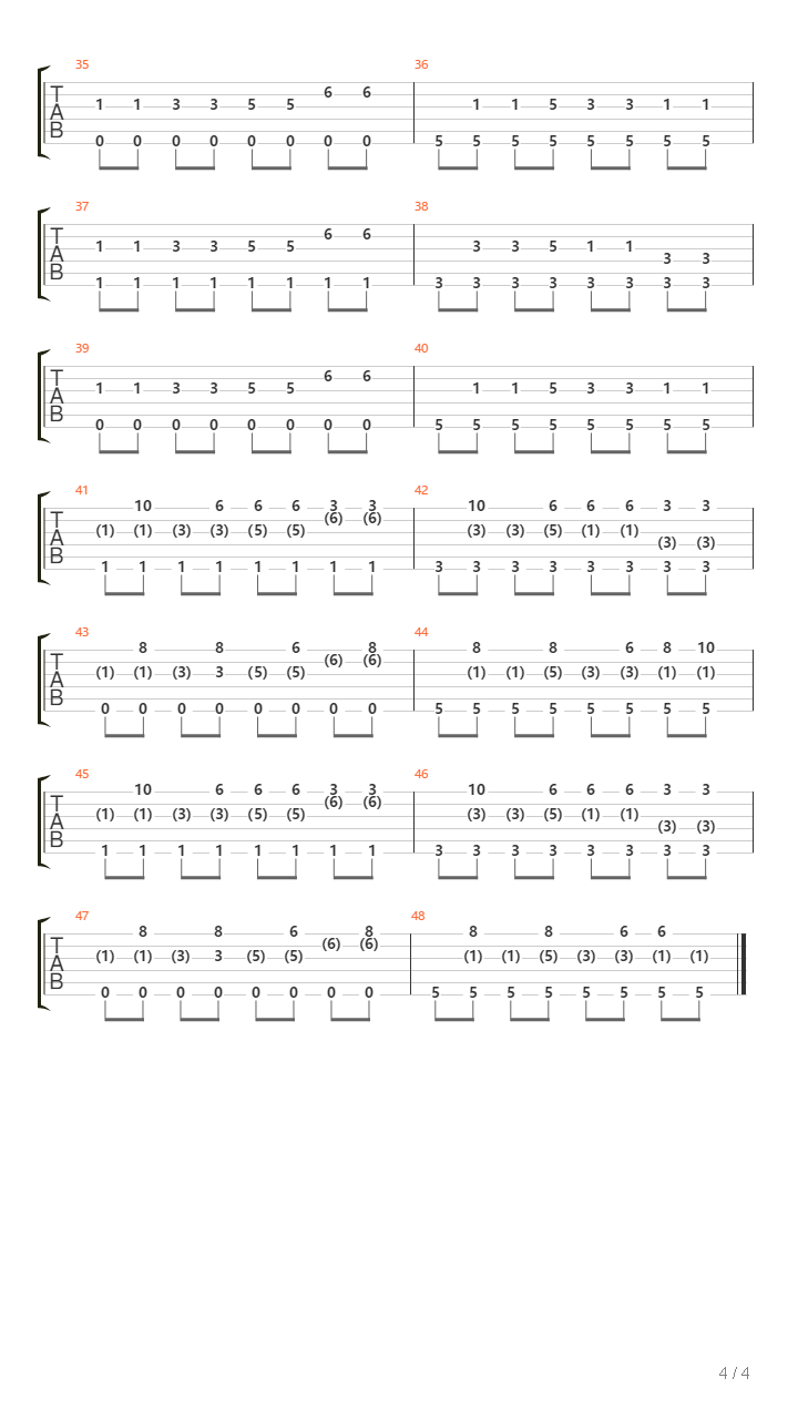 Wake吉他谱