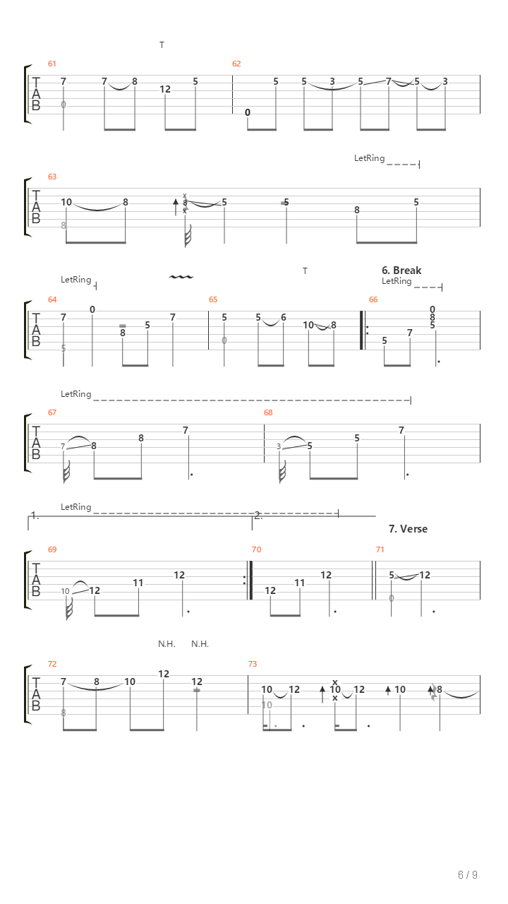 Time Carries Me吉他谱