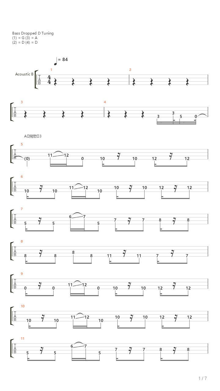 nu吉他谱