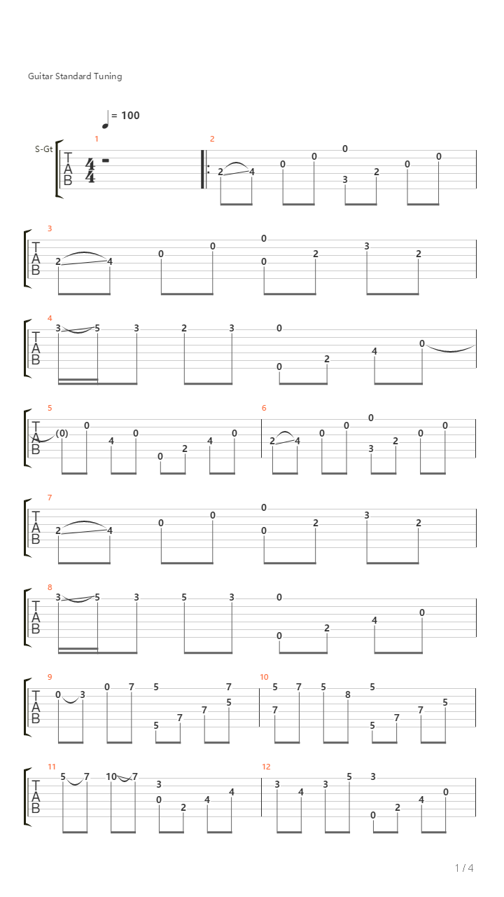 夜的钢琴曲5吉他谱