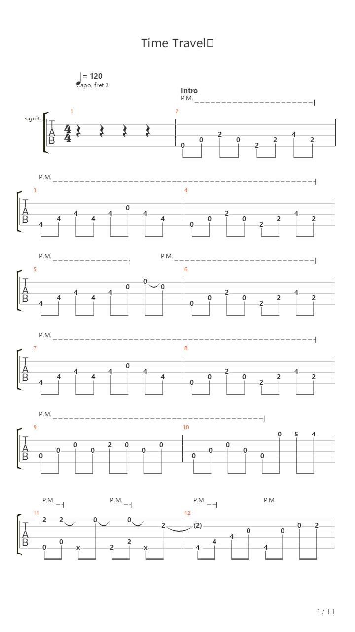 Time Travel吉他谱