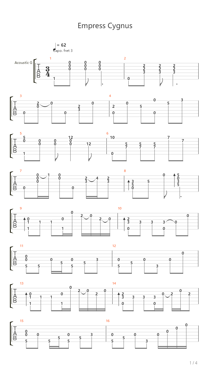 Maple Story(冒险岛) - Cygnus Garden (骑士团要塞:希纳斯的殿堂)吉他谱