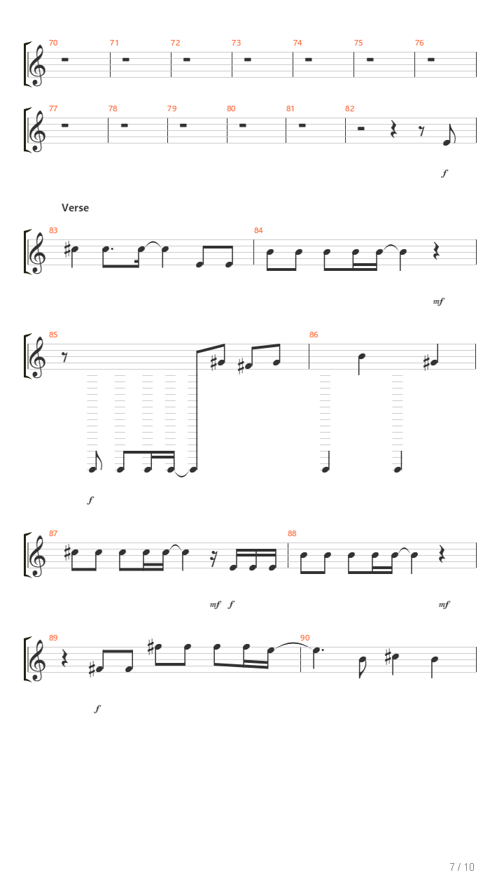 Endless Rain（乐队总谱）吉他谱