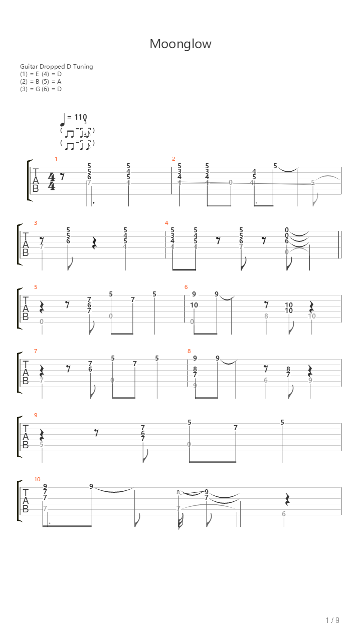 Moonglow吉他谱