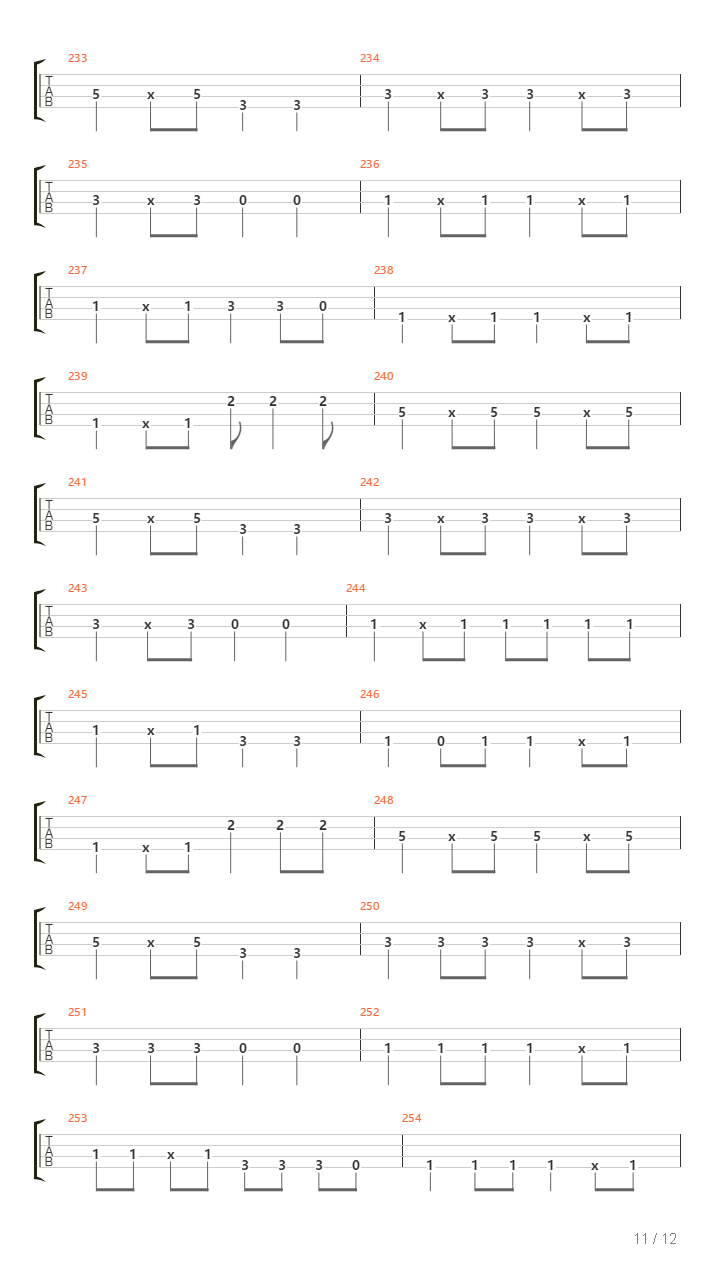 Tunnel of Love（bass）吉他谱