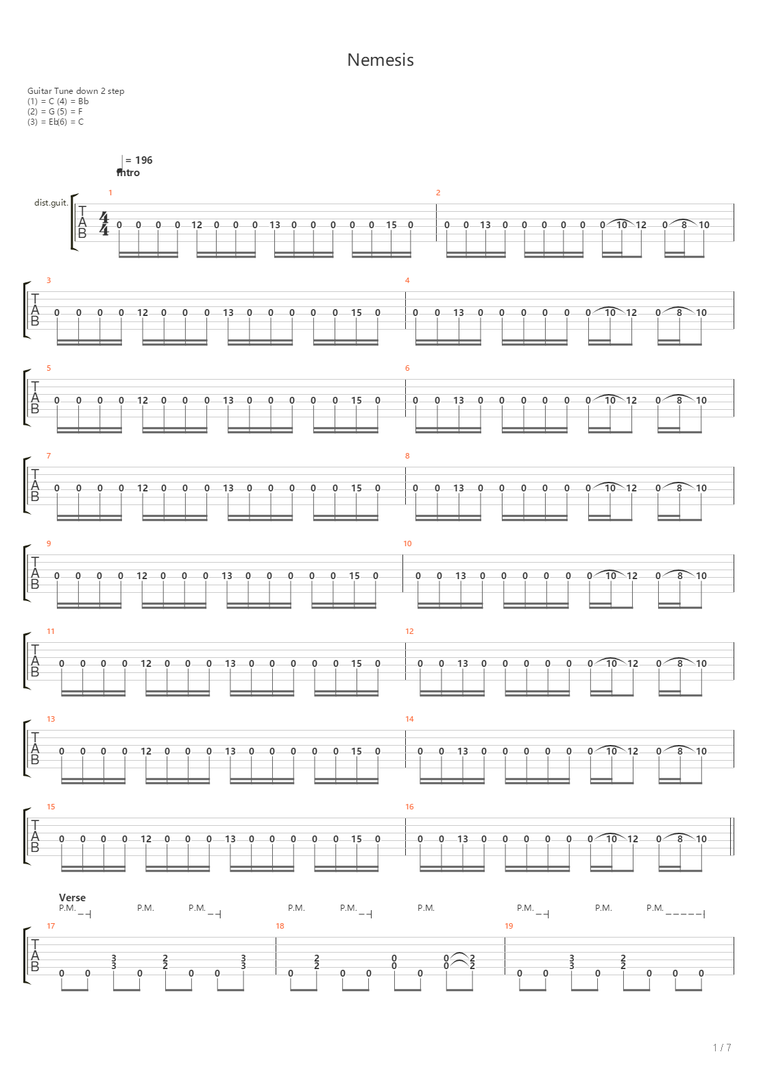 Nemesis（原版）吉他谱