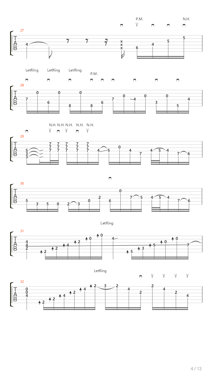 Playing God（总谱）吉他谱