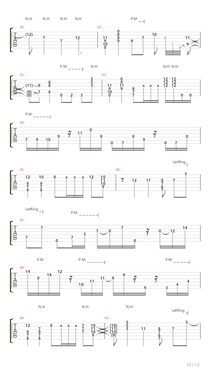 Playing God（总谱）吉他谱