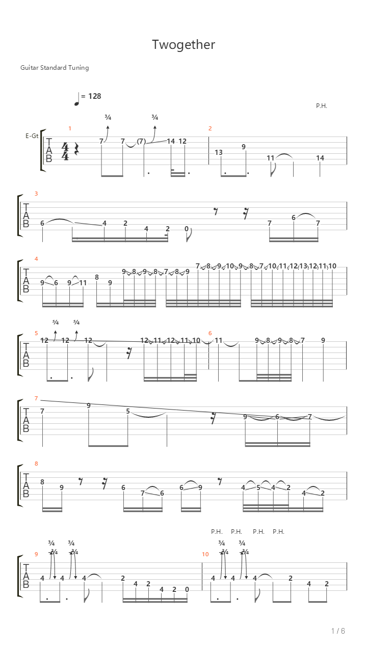 Twogether吉他谱