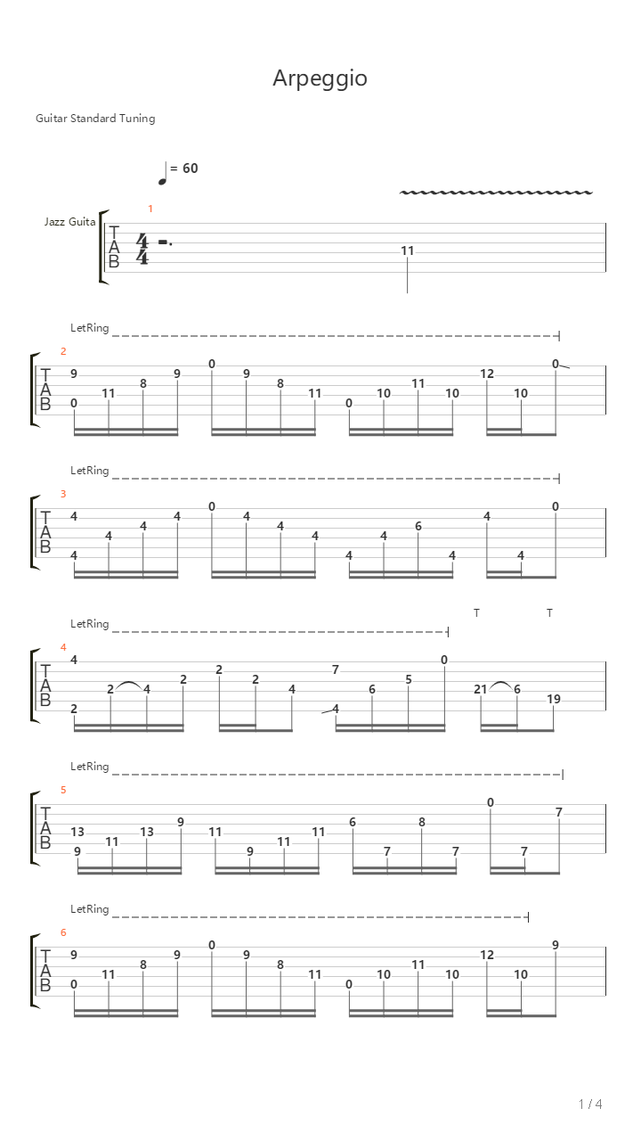 Arpeggio吉他谱