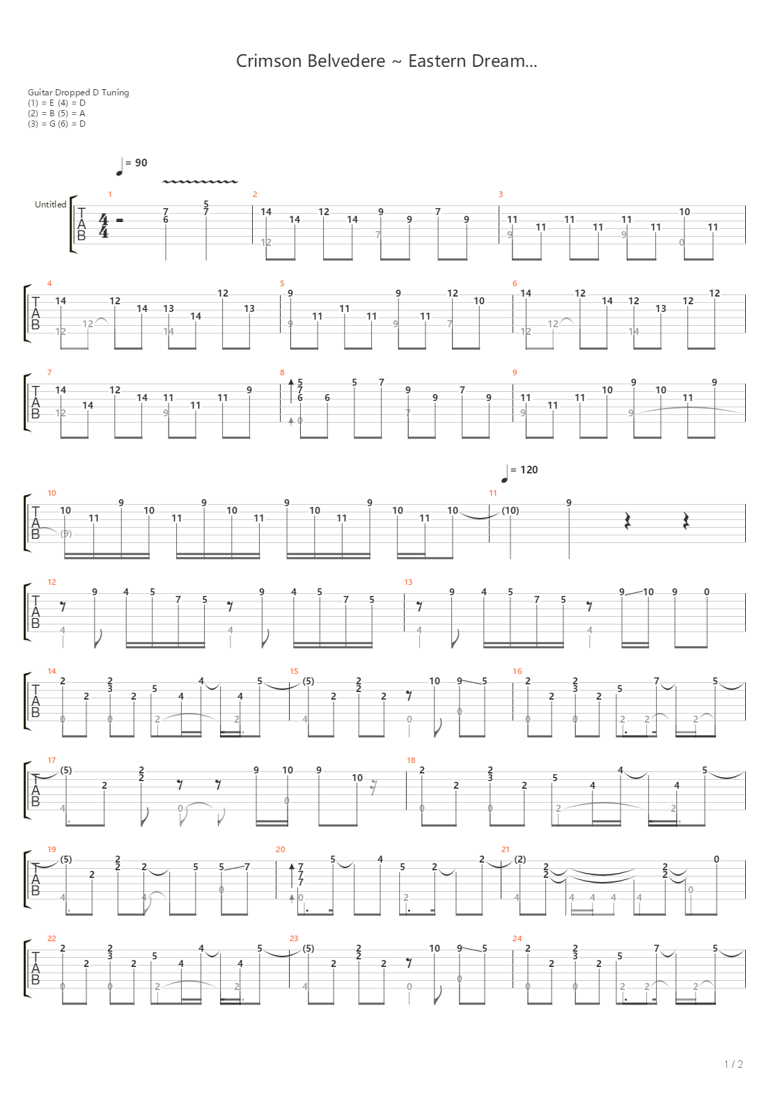 Crim Belved East Dream吉他谱