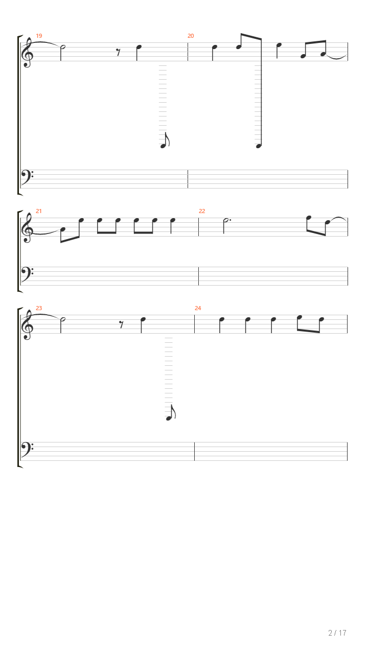 Viva la vida(C调）吉他谱