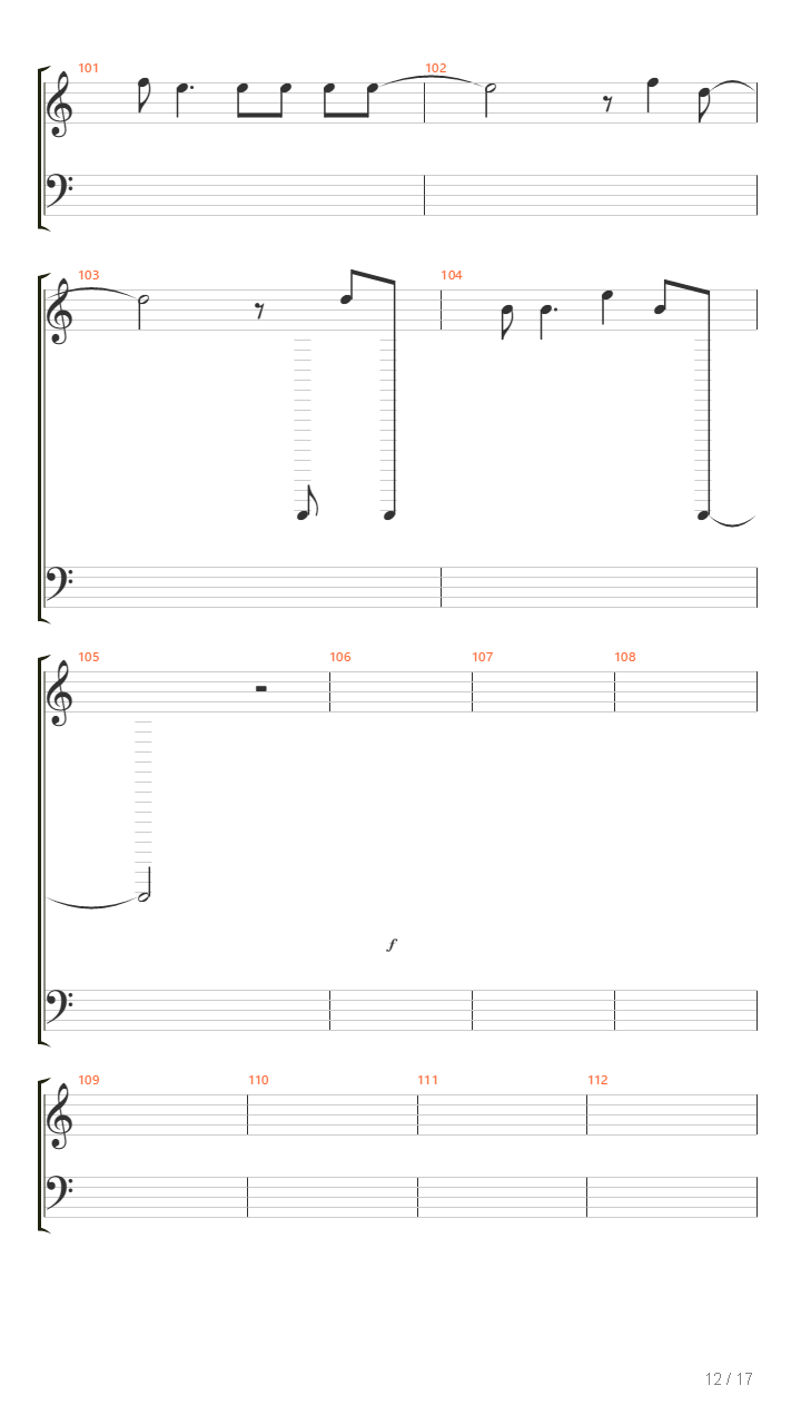 Viva la vida(C调）吉他谱