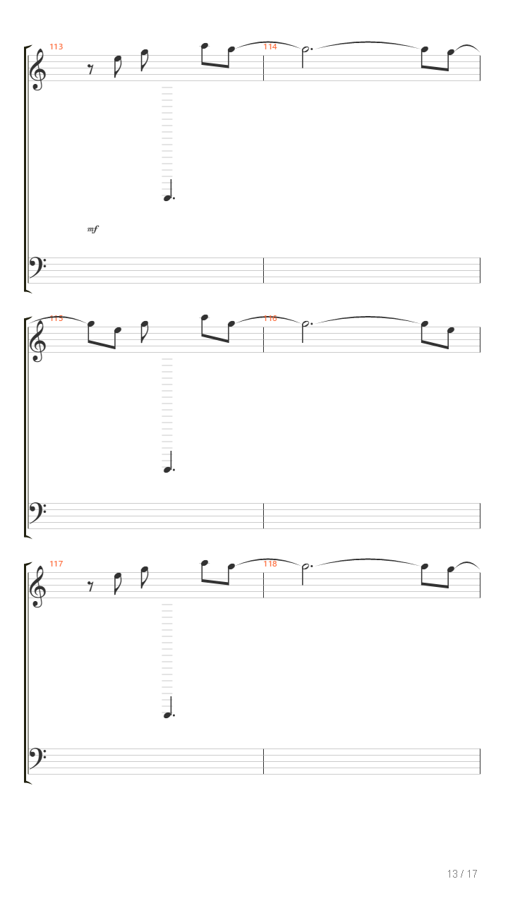 Viva la vida(C调）吉他谱