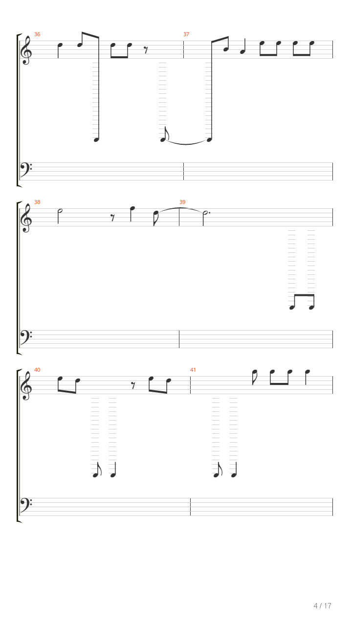 Viva la vida(C调）吉他谱