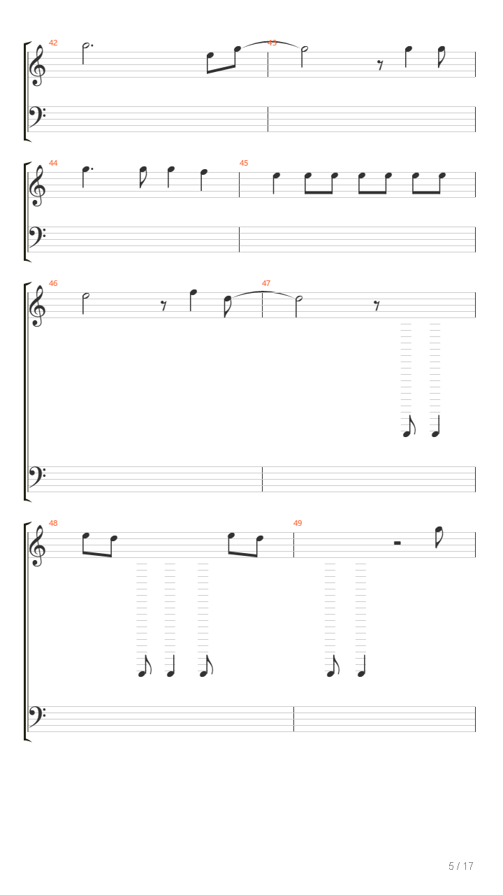 Viva la vida(C调）吉他谱