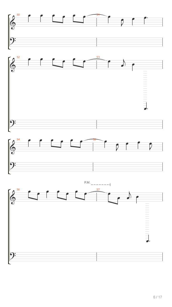 Viva la vida(C调）吉他谱