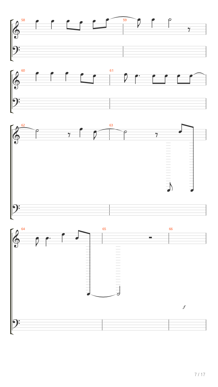 Viva la vida(C调）吉他谱