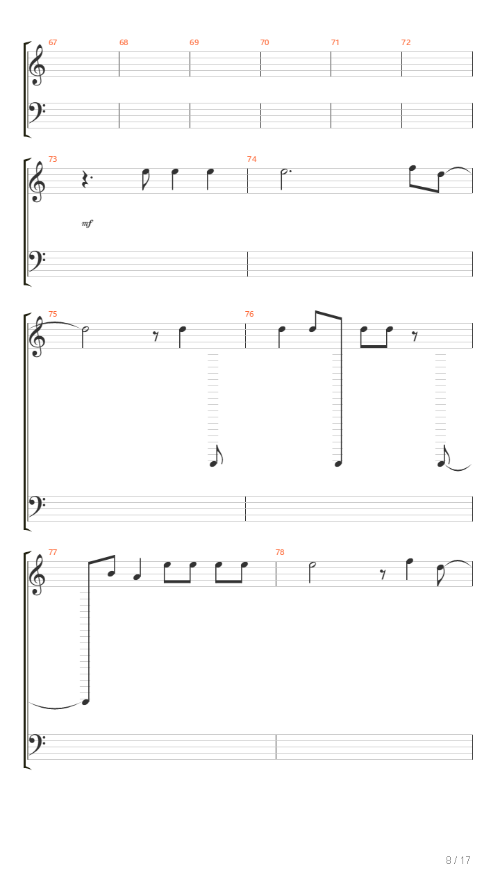 Viva la vida(C调）吉他谱