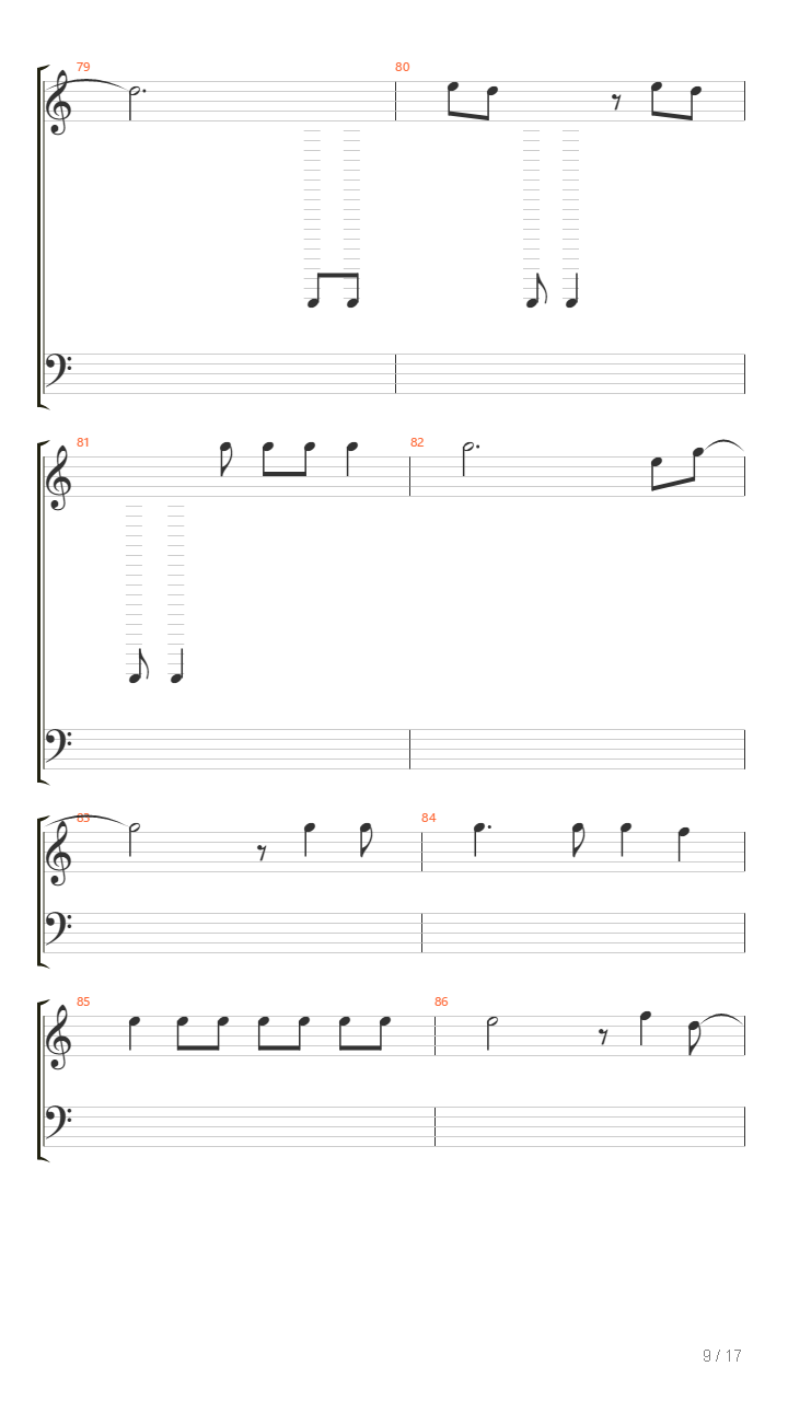 Viva la vida(C调）吉他谱