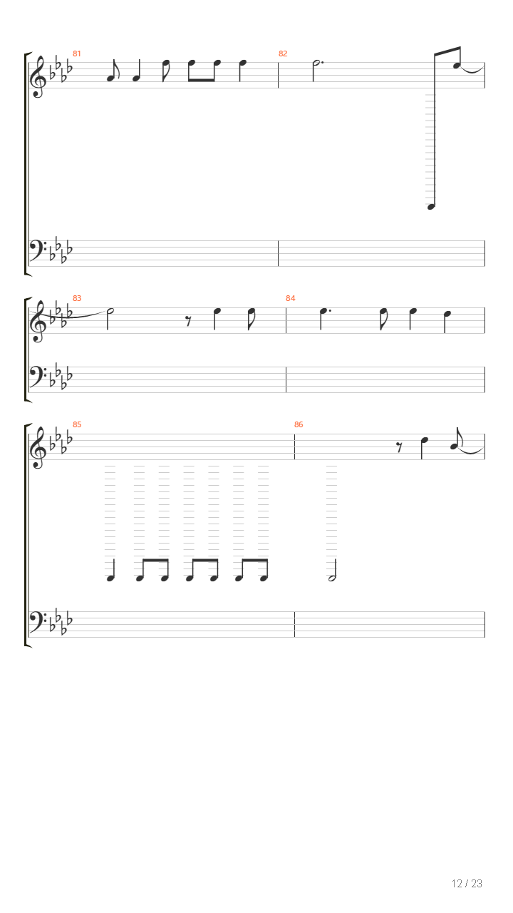 Viva la vida（bA调）吉他谱