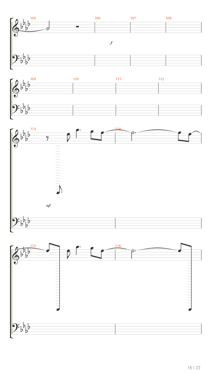 Viva la vida（bA调）吉他谱