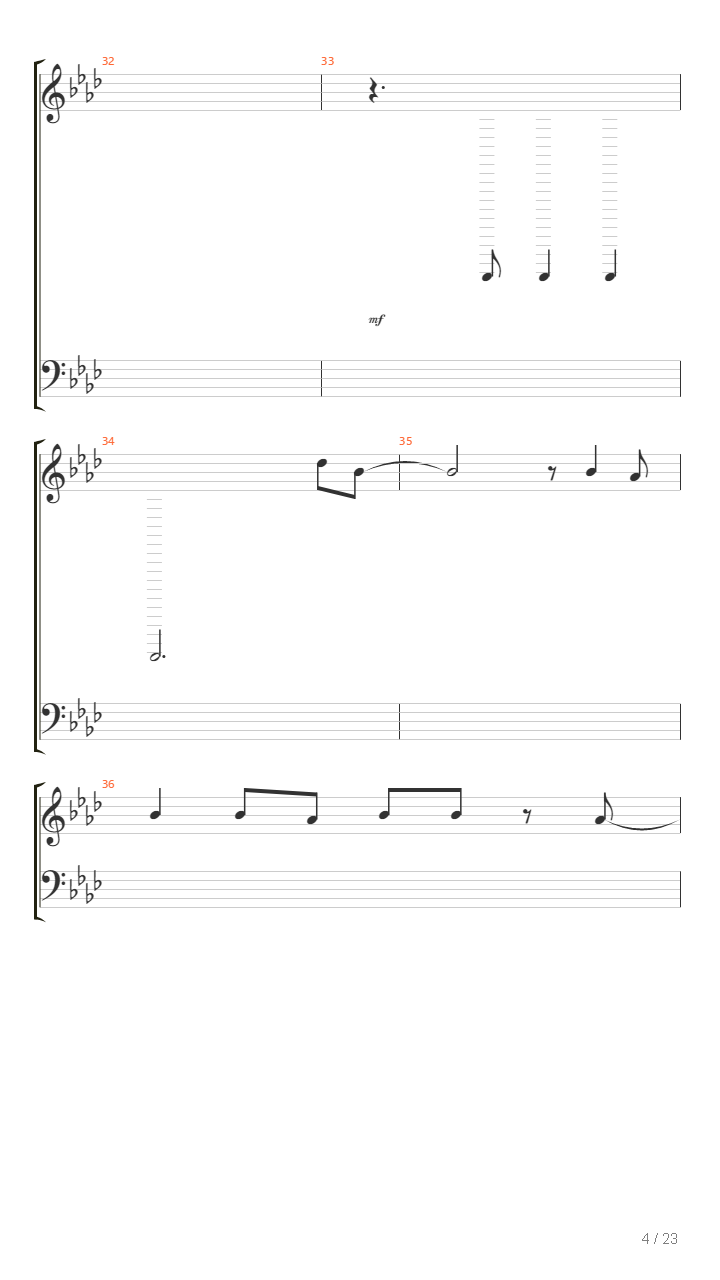 Viva la vida（bA调）吉他谱