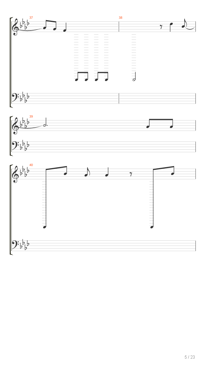 Viva la vida（bA调）吉他谱