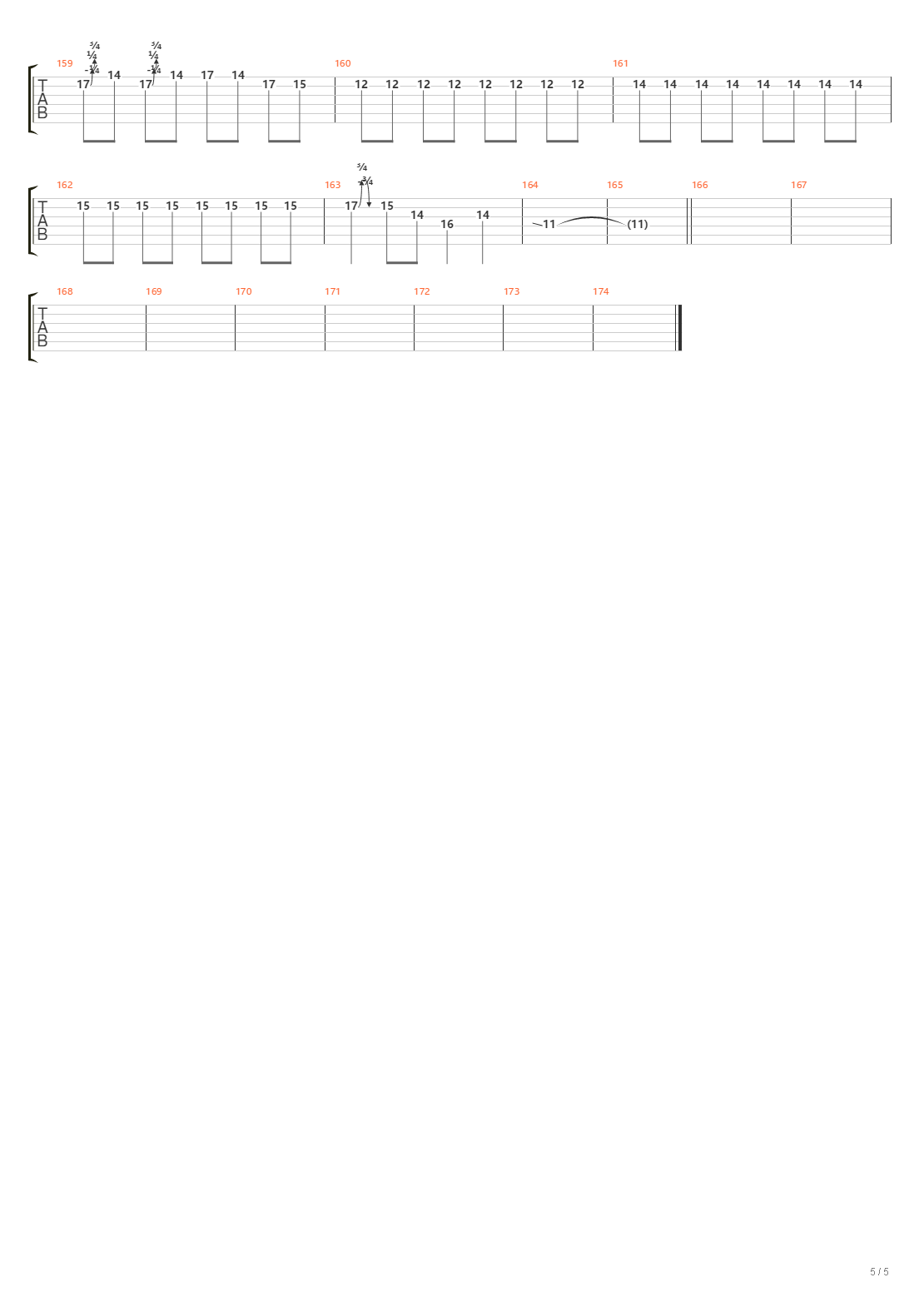 放空吉他谱