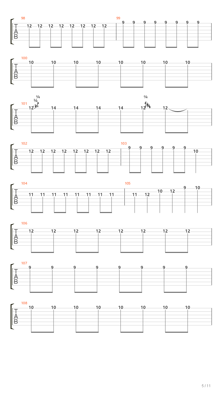放空吉他谱