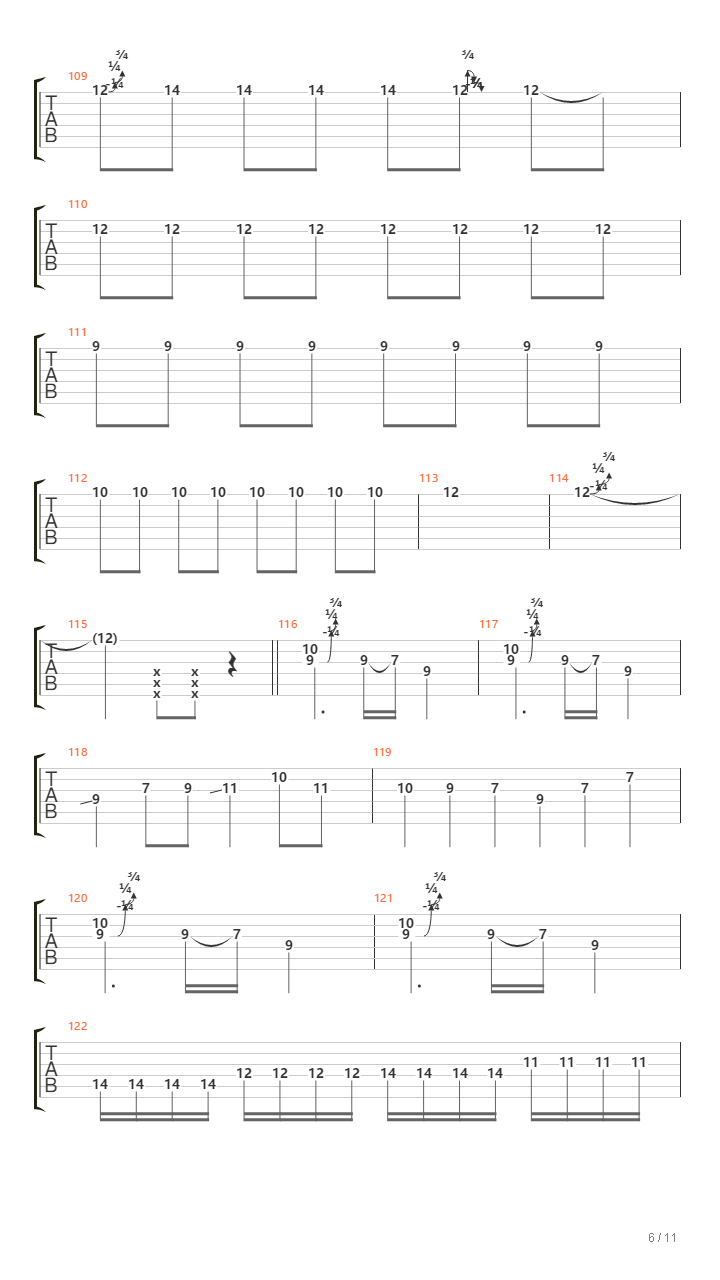 放空吉他谱