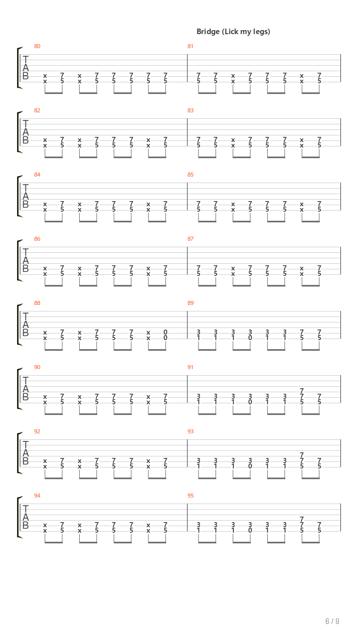 Rid of me吉他谱