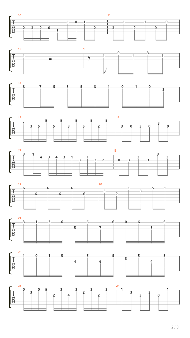 二部创意曲No.8 BWV779（双吉他）吉他谱