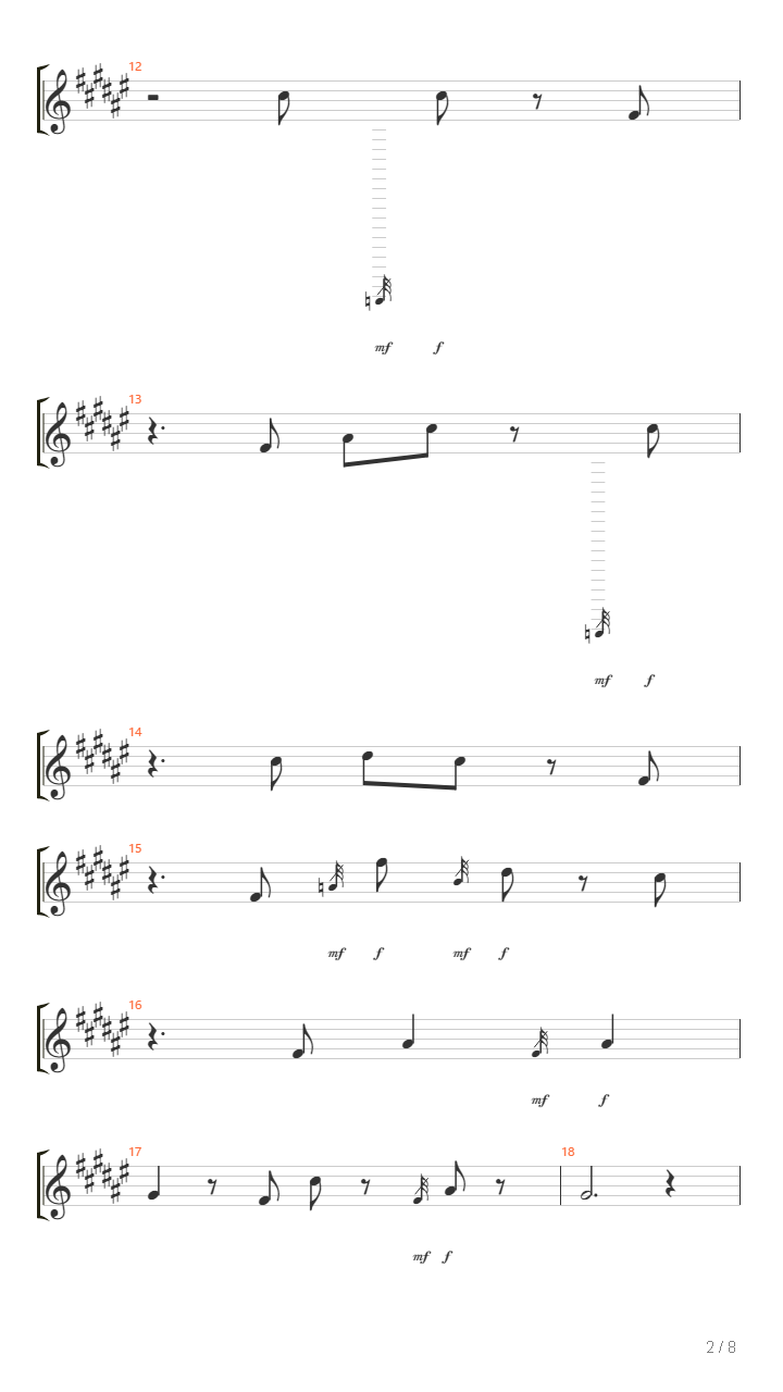 奔跑（完美版）吉他谱